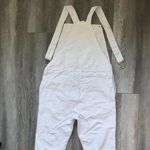 White Forever 21 Overalls Distressed Size 32